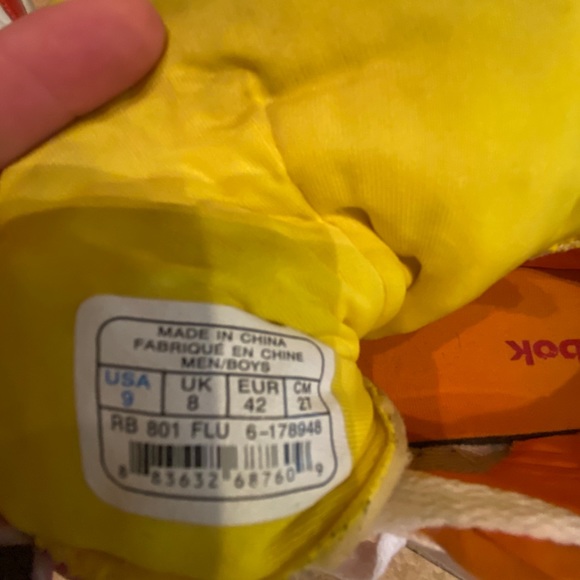 Vintage 1989 Orange Reebok Court Victory pump Sz 9 - Picture 7 of 12